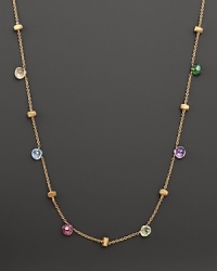 From the Paradise collection, a yellow gold necklace with multi semi-precious stones, designed by Marco Bicego.