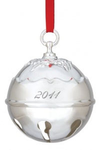 Reed & Barton 36th Annual Edition 3-3/4-Inch Silver-Plated Holly Bell Ornament