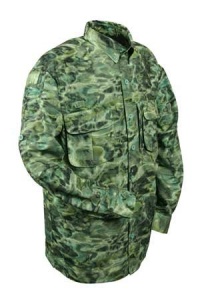 Aqua Design Mens Vented Long Sleeve Camo Flats Fly Fishing Shirt