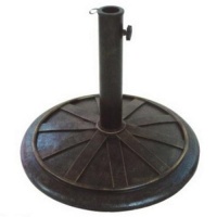 DC America UBP16161-BR Round Cast Stone Umbrella Base, Made from Rust Free Composite Materials, Bronze Powder Coated Finish