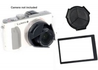 EzFoto Auto Open Close Self-Retaining Lens Cap & LCD Screen protector for Panasonic Lumix DMC LX-7 Leica D-LUX 6