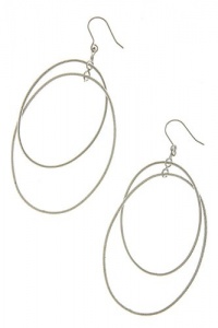 TRENDY FASHION SANDING OVAL LAYERED EARRINGS BY FASHION DESTINATION | (Silver)