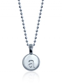 Alex Woo Mini Addition Letter Sterling Silver a Charm Pendant Necklace