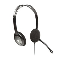 V7 HA201-2NP Stereo Headset with Noise-Cancelling Microphone, Black