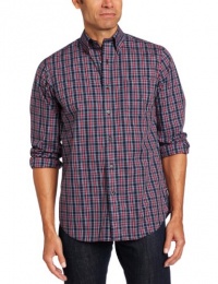 Nautica Men's Long Sleeve Wrinkle Resistant Multi Plaid