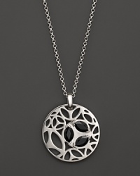 A bold sterling silver pendant glistening with faceted black onyx. By Di MODOLO.