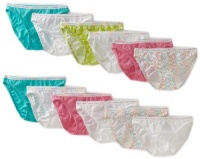 Fruit of the Loom Girls Bikini Cotton Panties 12-Pack (4-16 Years)