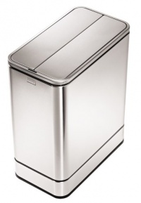 simplehuman Butterfly Sensor Trash Can, Fingerprint-Proof Brushed Stainless Steel, 48 Liters /12.6 Gallons