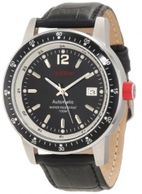 red line Men's RL-50013-11-BK Meter Automatic Black Dial Black Leather Watch