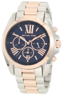 Michael Kors - Mid-Size Bradshaw Chronograph Watch, Silver-Color/Rose Golden - MK5606