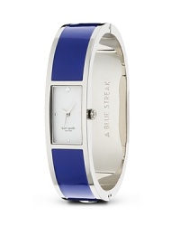 Vibrant cobalt blue brings a modern update to this slim, lady-like timepiece from kate spade new york.