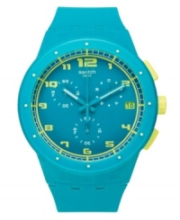 A splash of summer color is just what the doctor ordered with this Acid Drop watch from Swatch.