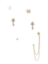 G by GUESS Women's Gold-Tone Stud Earring Set, GOLD