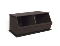 Badger Basket Two Bin Storage Cubby, Espresso