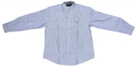 Polo Ralph Lauren Slim Custom-Fit Stripe Oxford Shirt-Blue/White Striped - XXL