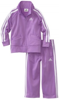 adidas Girls 2-6X Ig Iconic Tricot 2 Piece Set, Medium Purple, 2T