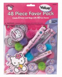 Amscan Hello Kitty Party Favors Value Pack, 48-Piece