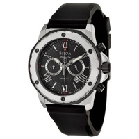 Bulova Men's 98B127 Marine Star Black Dial Strap Watch