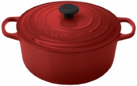 Le Creuset Signature Enameled Cast-Iron 7-1/4-Quart Round French Oven, Cherry