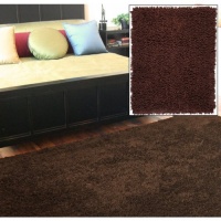 Donny Osmond Home Silky Shag Rug, Coffee Bean, 5x8 Feet