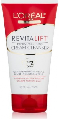 L'Oreal Paris RevitaLift Radiant Smoothing Cream Cleanser, 5.0 Fluid Ounce