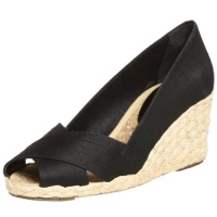 Lauren Ralph Lauren Women's Cecilia Wedge Espadrille Sandal,Black,7.5 M