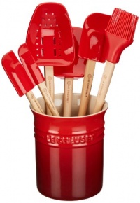 Le Creuset Silicone 7-Piece Utensil Set, Cherry