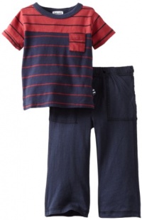 Splendid Littles Baby-Boys Newborn Lacrosse Stripe Pant Set, Tomahawk, 18-24 Months