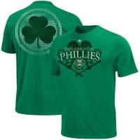 MLB Majestic Philadelphia Phillies Celtic Catch T-Shirt - Green