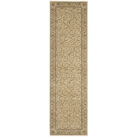 Nourison Zanibar Large Scroll Ivory 2.0-Feet by 5.9-Feet Polyacrylic Area Rug