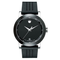 Movado Men's 0606507 Museum Black Rubber Watch