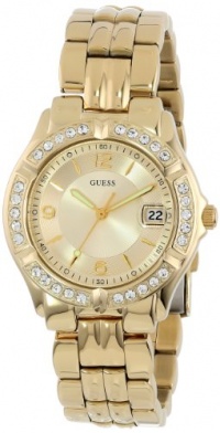 GUESS Women's U85110L1 Dazzling Sporty Mid-Size Gold-Tone Watch