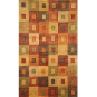 Liora Manne Karela Boxes Terracotta Contemporary 2'2 x 8' Runner Rug- 7115-24