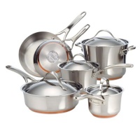 Anolon Nouvelle Copper Stainless Steel 10-Piece Cookware Set