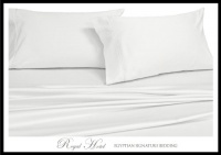 1500 Thread Count Egyptian Cotton 1500TC Sheet Set, Queen, White Solid 1500 TC