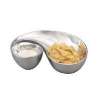 Nambe Morphik 2- Piece Chip and Dip Set