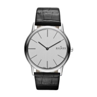 Skagen Men's 858XLSLC Skagen Denmark Super Slim Chrome & Black Watch