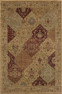 Area Rug 2x3 Rectangle Traditional Burgundy Color - Momeni Belmont Rug from RugPal