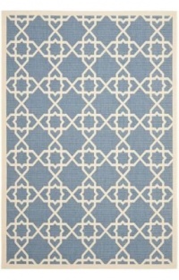 Safavieh CY6032-243 Courtyard Collection Indoor/Outdoor Area Rug, 2-Feet by 3-Feet 7-Inch, Blue and Beige