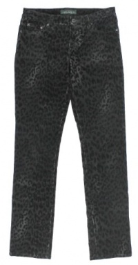 Lauren Jeans Co. Women's Animal-Print Straight Corduroy Pants