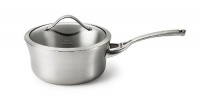 Calphalon Contemporary Stainless 3-1/2-Quart Saucepan with Glass Lid