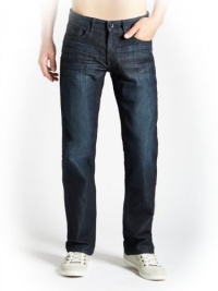 GUESS Men's Desmond Relaxed Straight Jeans in CRX Wash, 32 Inseam