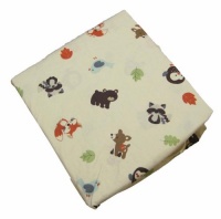 Carter's Forest Friends Fitted Sheet, Tan/Choc, 28 X 52