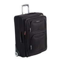 Delsey Luggage Helium Fusion 3.0 Expandable 25 Inch Suitcase, Black, 25x9x17.5