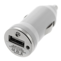 A-SONIC Mini USB Car Charger Vehicle Power Adapter - White for Apple iPhone 4 4G 4S 16GB / 32GB 4th Generation(Charger Adapter only)