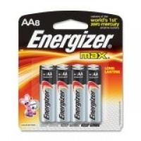 Energizer Max Alkaline AA Batteries, 8-Count Package