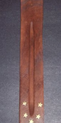 Incense Burner ~ Traditional Incense Holder with Inlaid Design ~ Approx 10 Inches