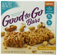 South Beach Diet Good To Go Cereal Bar, Peanut Butter, 5-Count (Pack of 8)