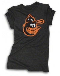 Baltimore Orioles Women's Cooperstown Black Tri-Blend Tunic Length T-Shirt