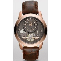 Fossil Grant Twist Leather Watch Brown Me1114